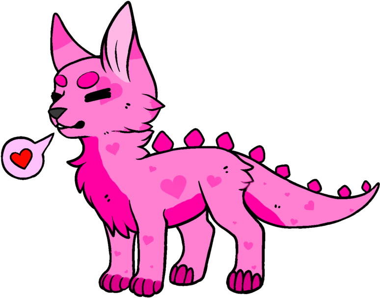 Dino Cat Valentine's Day Open By Black-kitty813 - Transparent Cat Valentine Day (800x628)