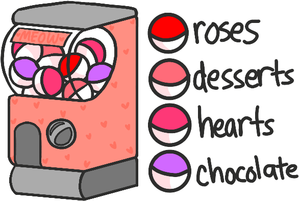 Valentine Cat Gacha By Psm-drawz - Valentine Cat Gacha By Psm-drawz (741x460)