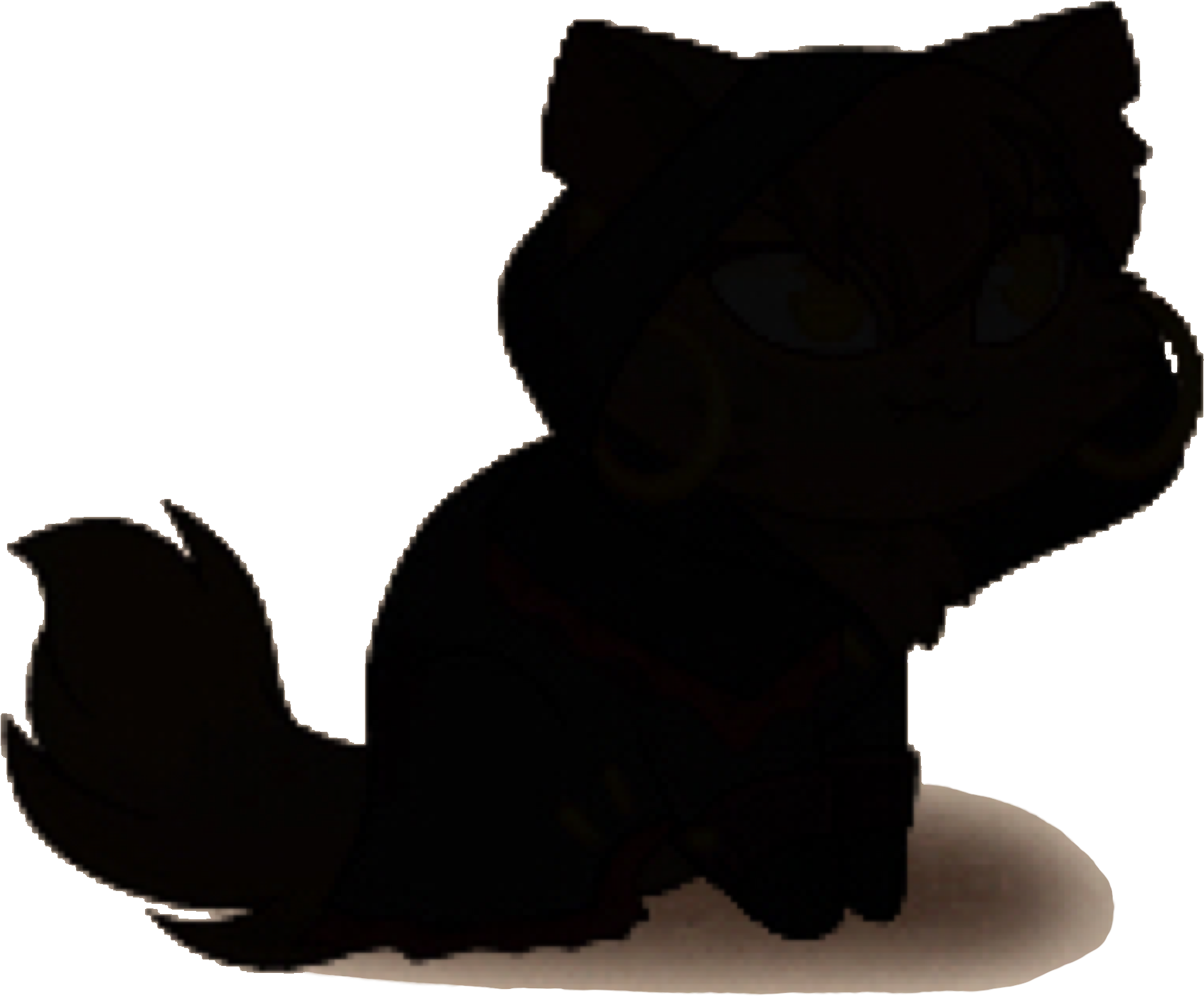 Silhouette When Locked - Black Cat (2048x1625)