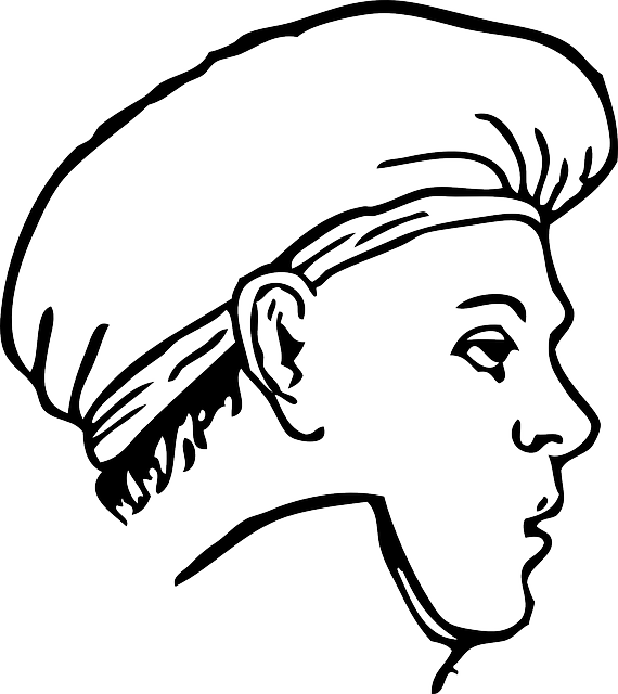 Coloring Outline, Clothing, Cap, Cook, Kitchen, Coloring - Aşçı Şapkası Vektörel Png (570x640)