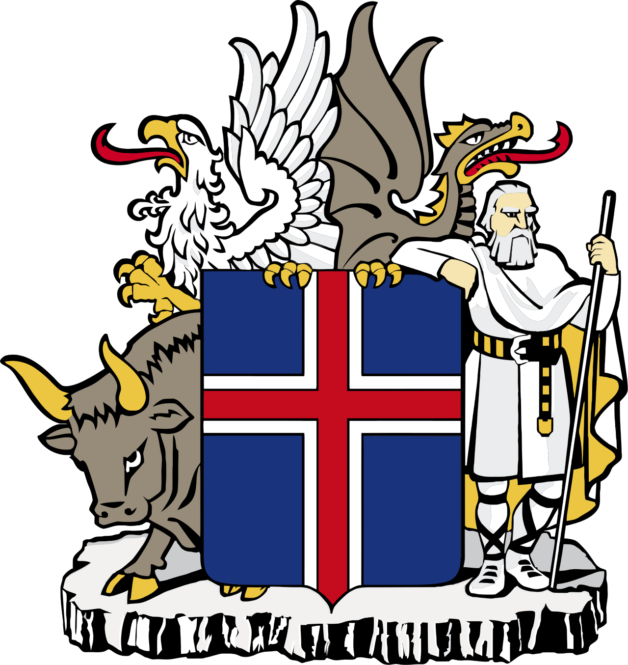 Iceland Coat Of Arms (1280x1354)
