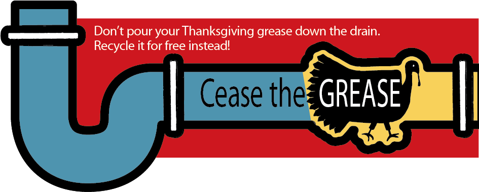 Cease The Grease Collection Event Nov - Don T Pour Grease Down The Drain (952x389)