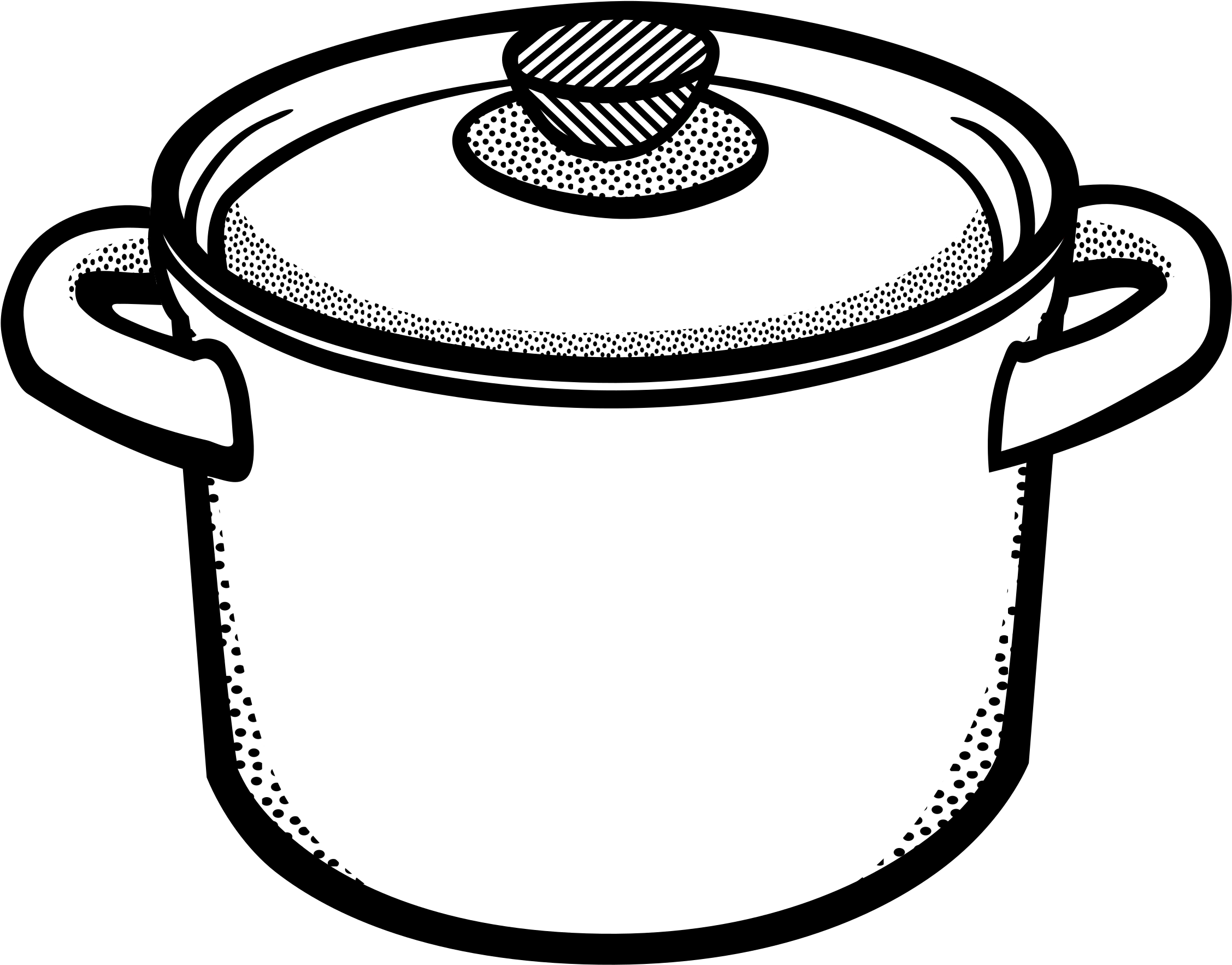 Top Pot Lineart By Frankes Cooking Clipart Black And - Pot Black And White Clipart (2400x1983)