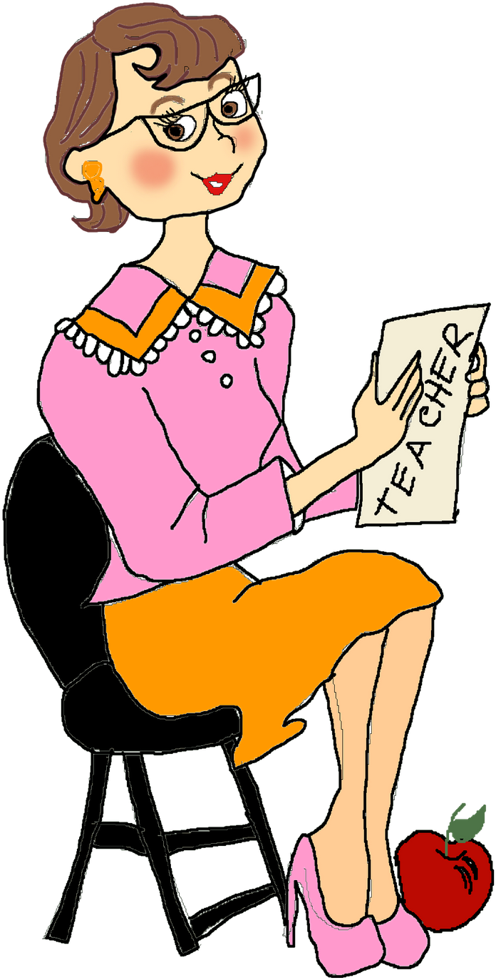 Teacher Student Talk Clipart - Sitting (1143x1600)