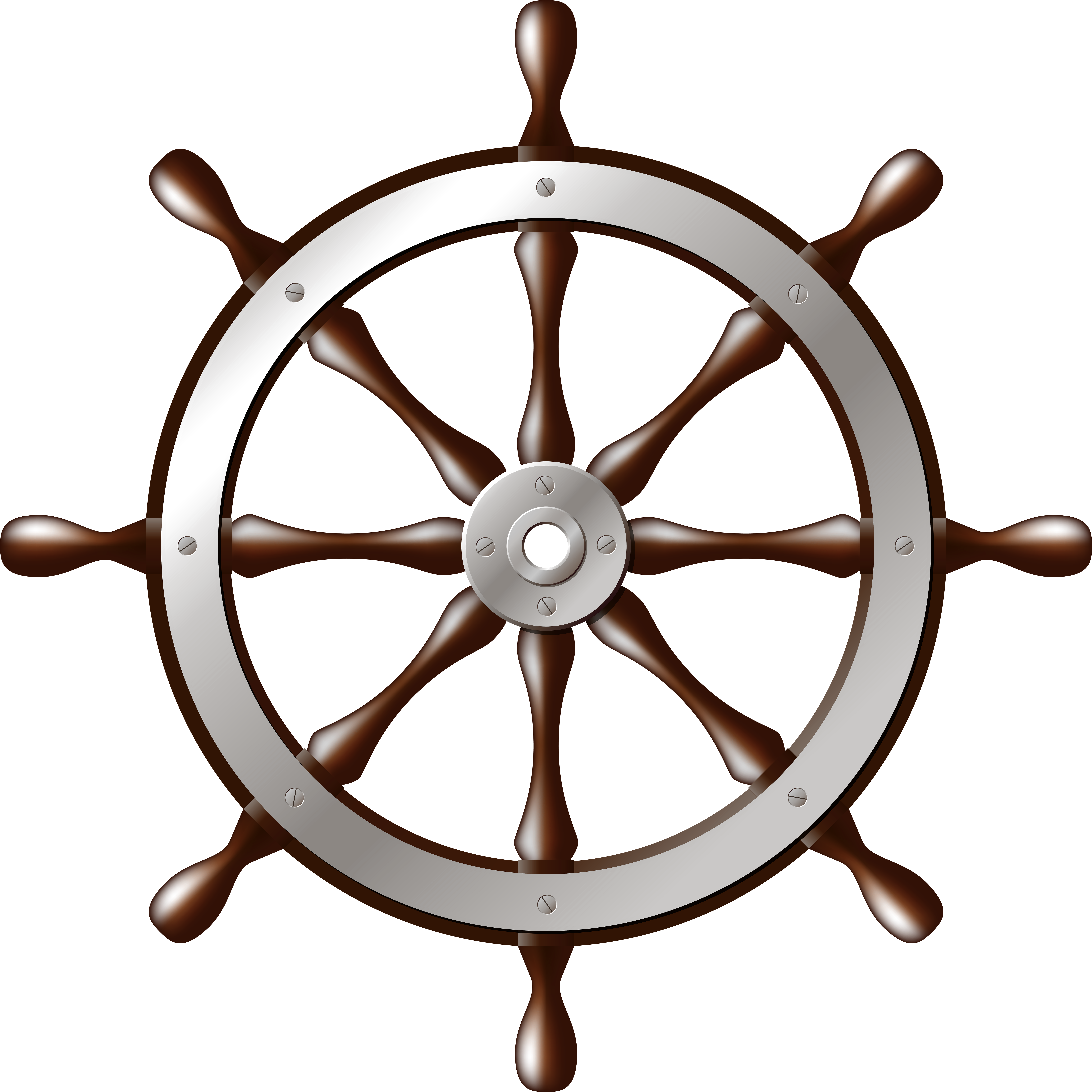 Ship Wheel Silver Png Clip Art - Ship Wheel Silver Png Clip Art (8000x8000)