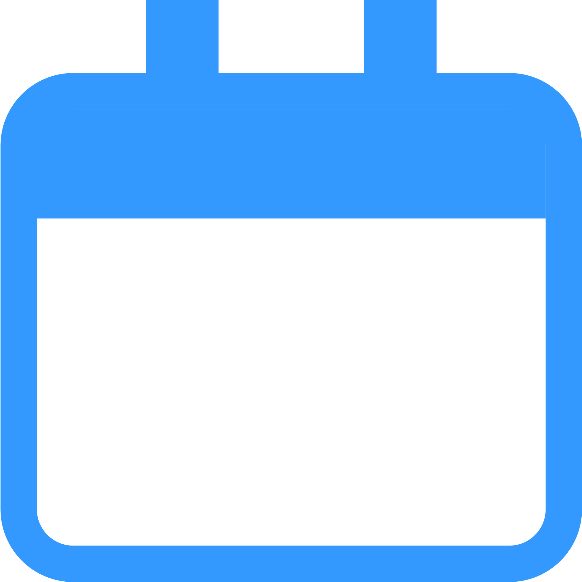 Open - Blue Calendar Icon Png (2000x1882)