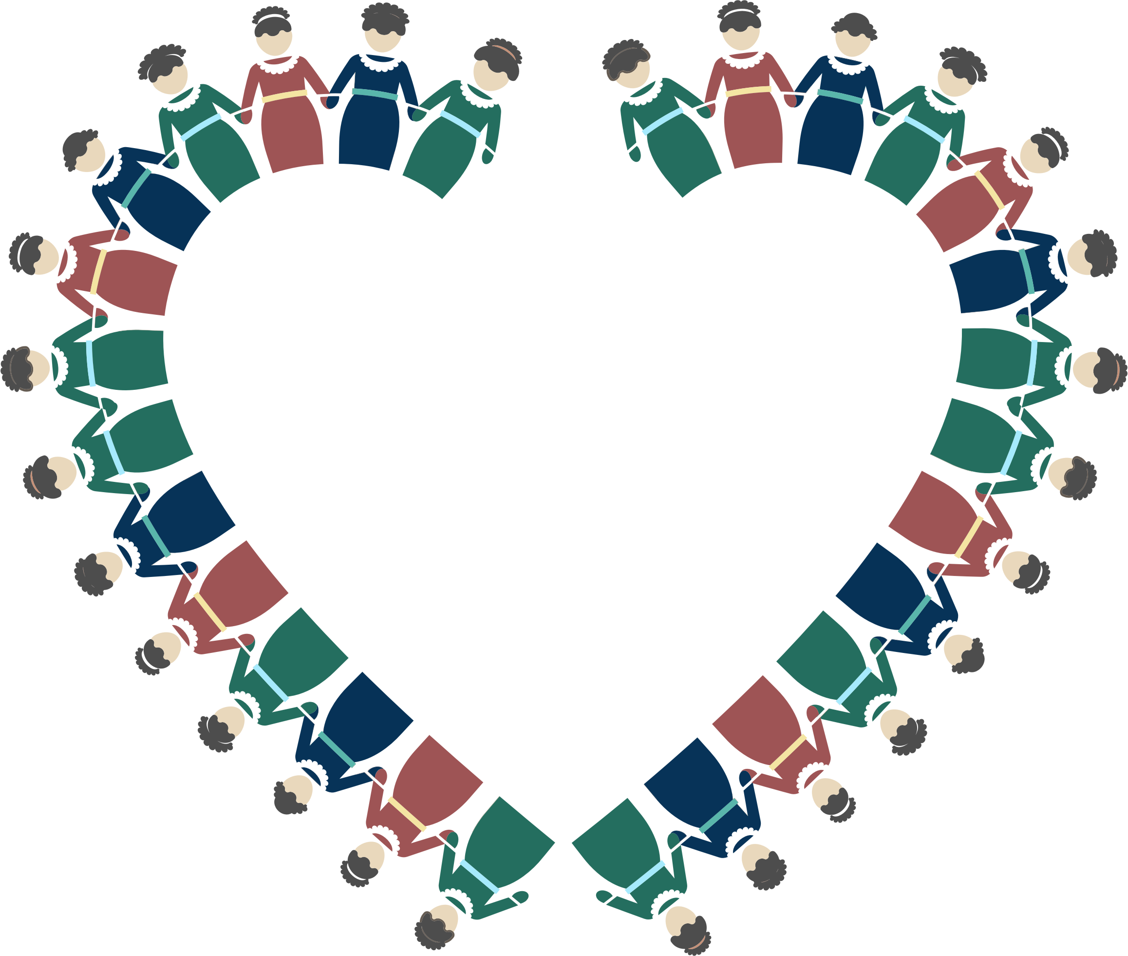 Big Image - Women Holding Hands Clip Art (2316x1962)