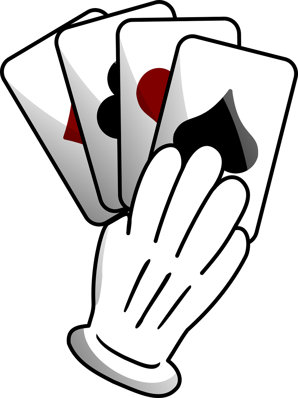 Playing Cards Suits Hand Diamond Spade Heart Club - Hand Of Cards Clip Art (958x1280)