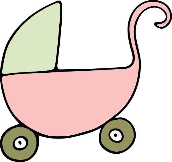 Mr Kids Pram 80s Clip Art - รถ เข็น เด็ก การ์ตูน (600x566)