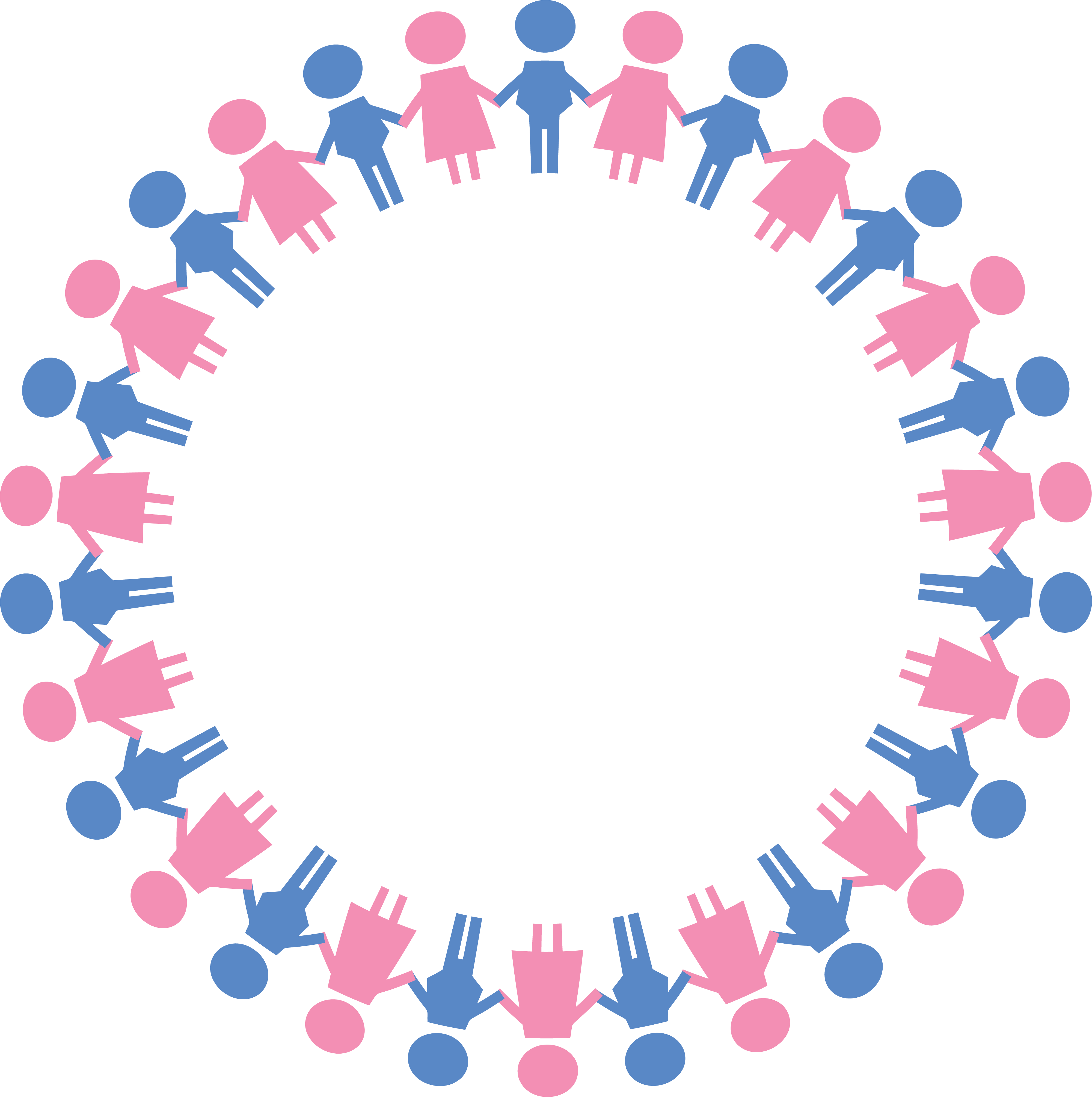 - Eps, - Svg, - Free Clipart Of A Round Border - Male And Female Symbols Holding Hands (4000x4019)