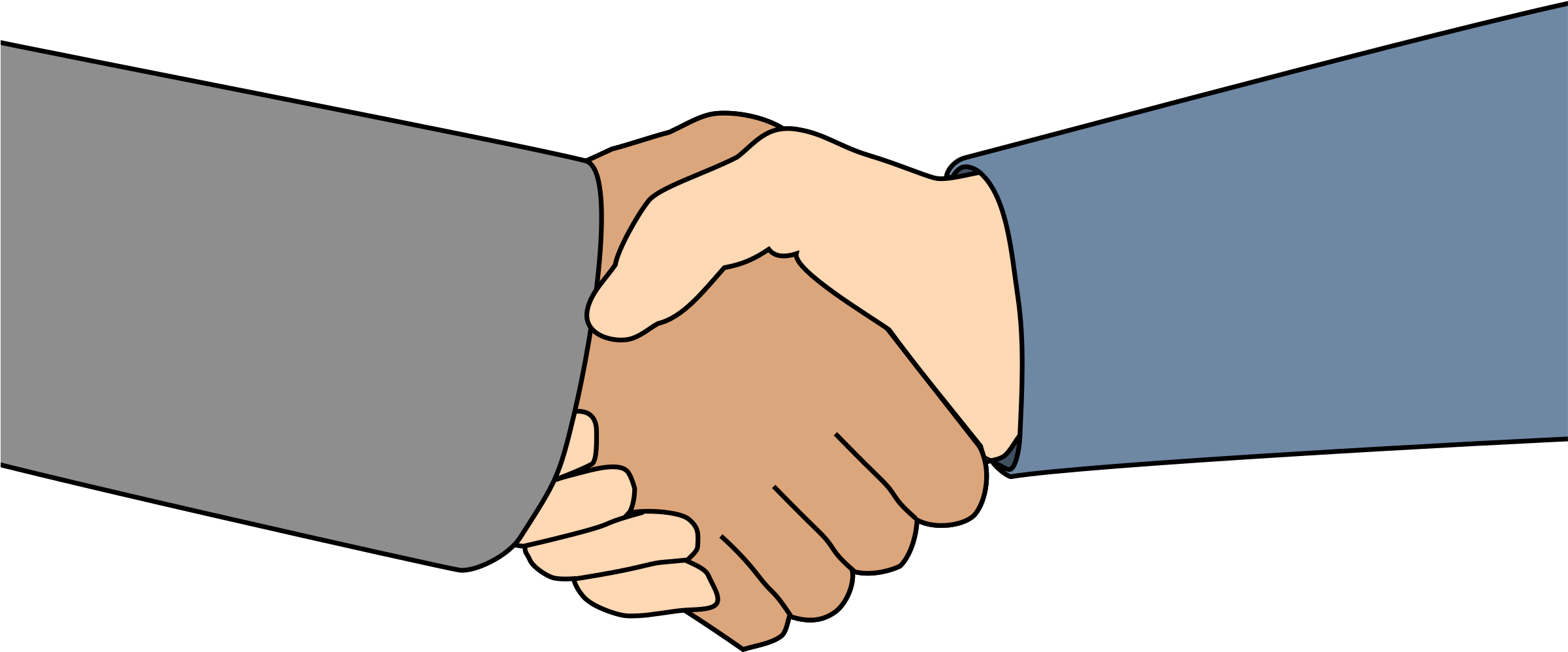 Tags For Help - People Shaking Hands Clip Art (2400x1010)