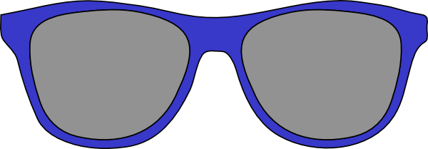 Blue Sunglasses Clip Art At Vector Clip Art - Blue Sunglasses Clipart (600x209)