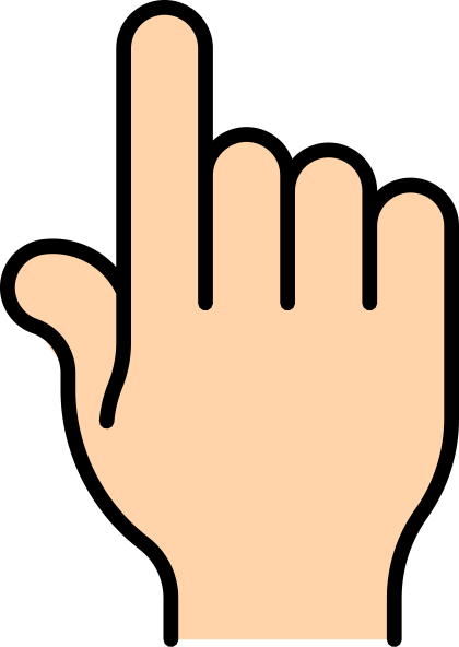 Finger Pointing Clipart - Finger Point Clip Art (420x592)