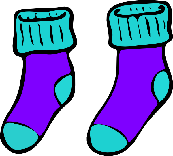 Cliparts Sock - Cartoon Pair Of Socks (600x539)