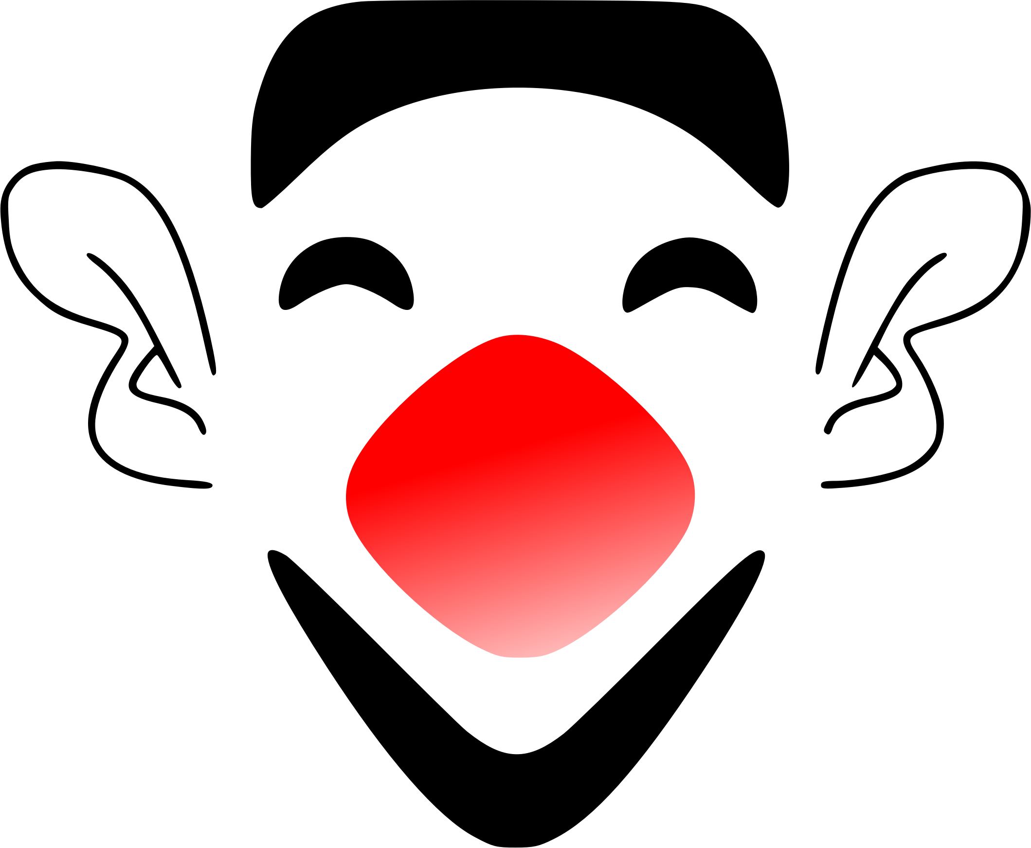 Funny Face Laughing Clown Face Clip Art At Vector Clip - You Have To Laugh Or Else You'll Cry (2119x1743)