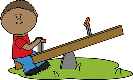 Boy On A See Saw Clip Art - Alone Clipart (450x272)