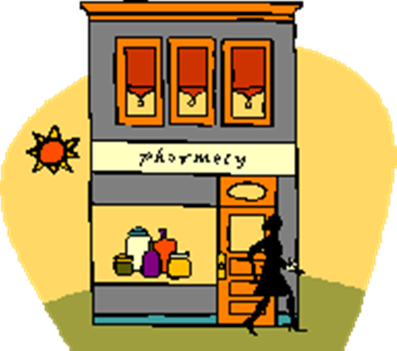 Clip - Pharmacy Building Clipart Free (800x708)