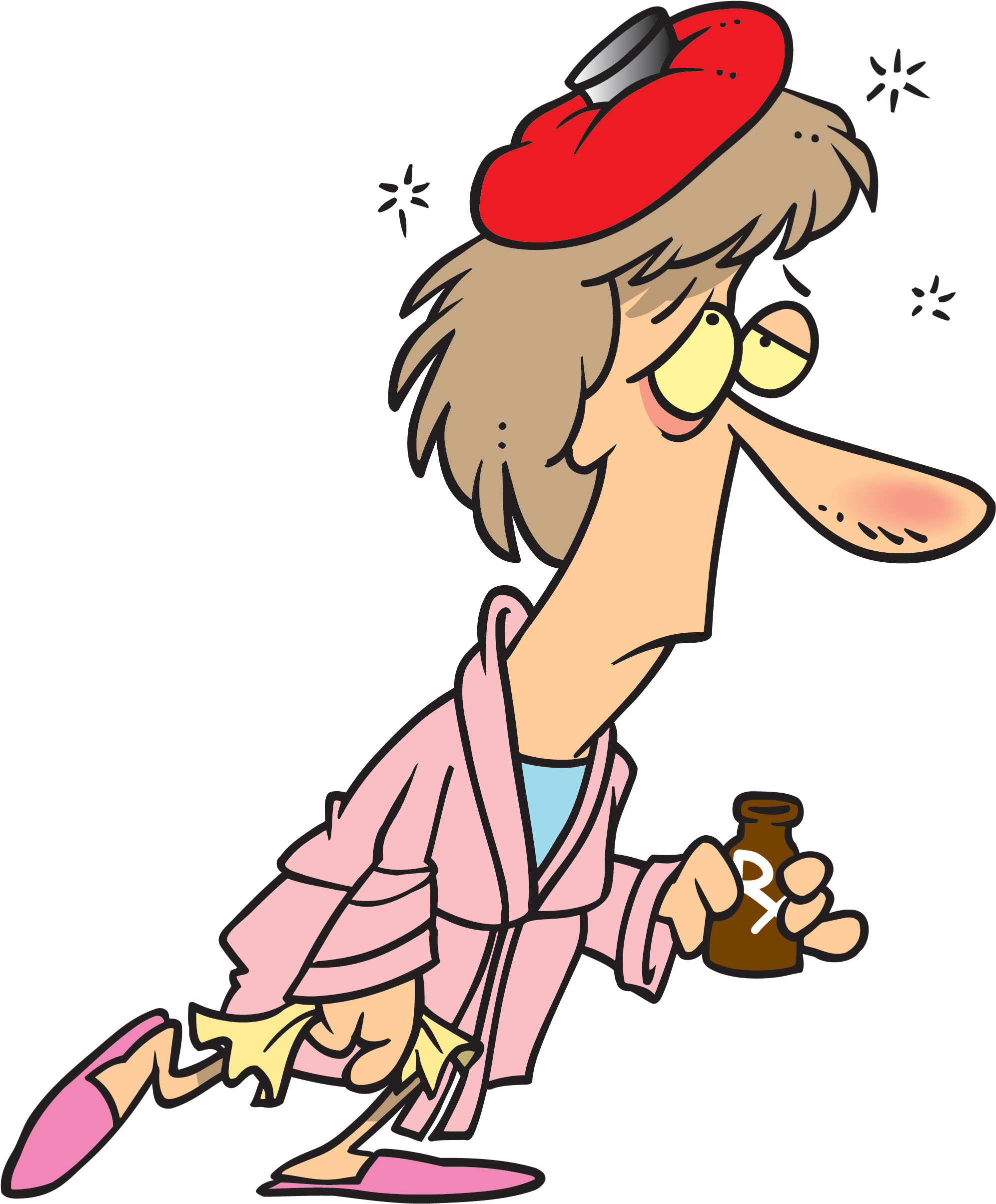Clipart - Sick - Sick Person Clipart (2000x2416)