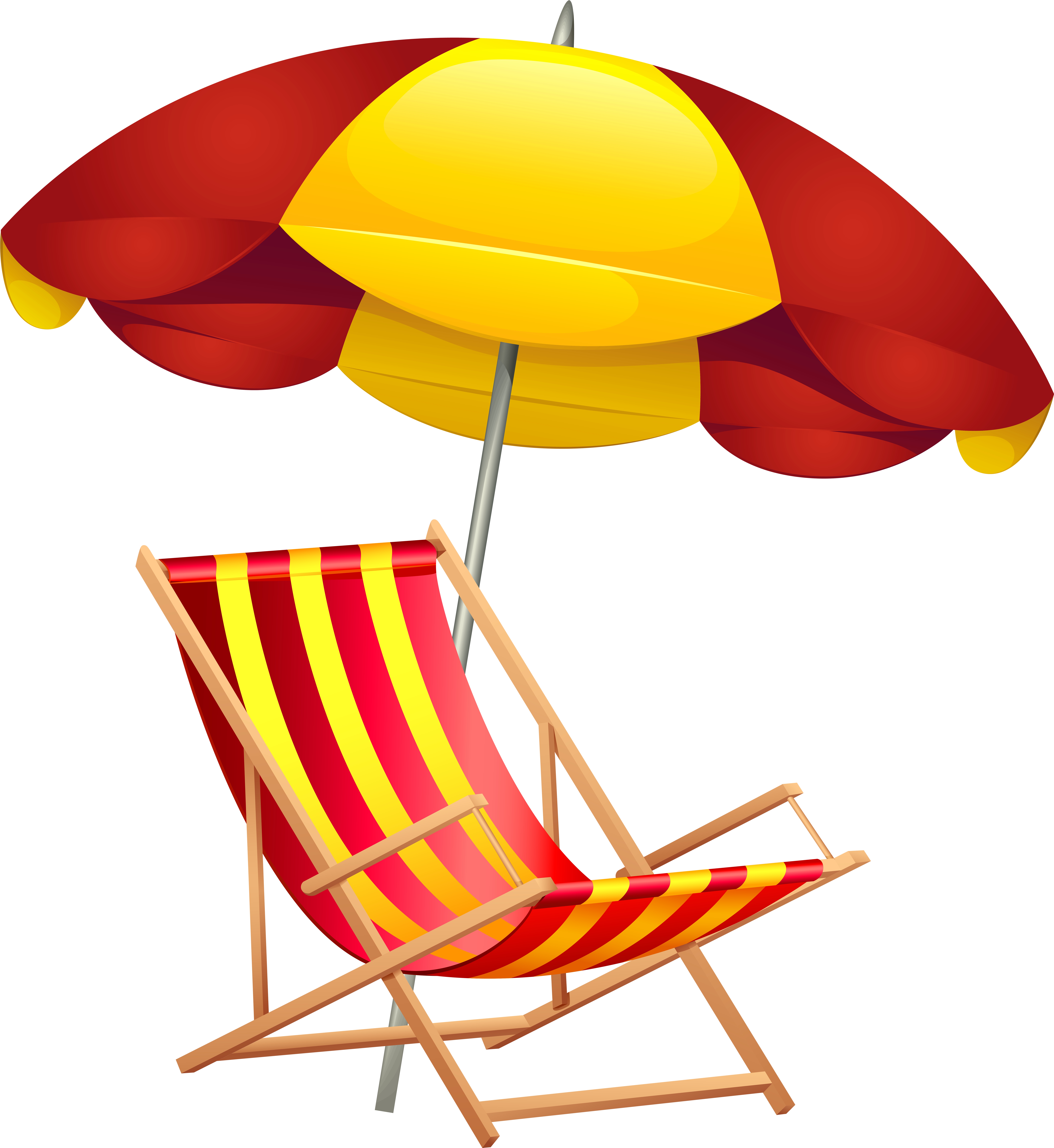 Beach Chair And Umbrella Png Clip Art Image - Beach Chair And Umbrella Png Clip Art Image (7344x8000)