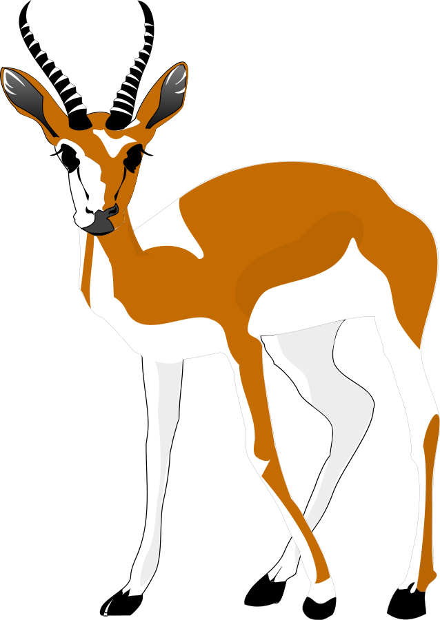 Animal 1 Clipart, Vector Clip Art Online, Royalty Free - Antelope Clipart Png (638x900)