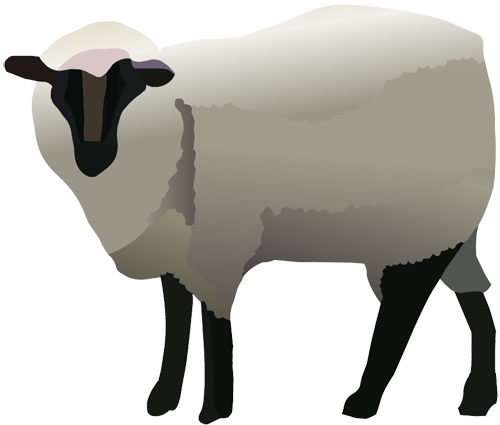 Sheep Clipart Nativity Animal - Bighorn (500x425)
