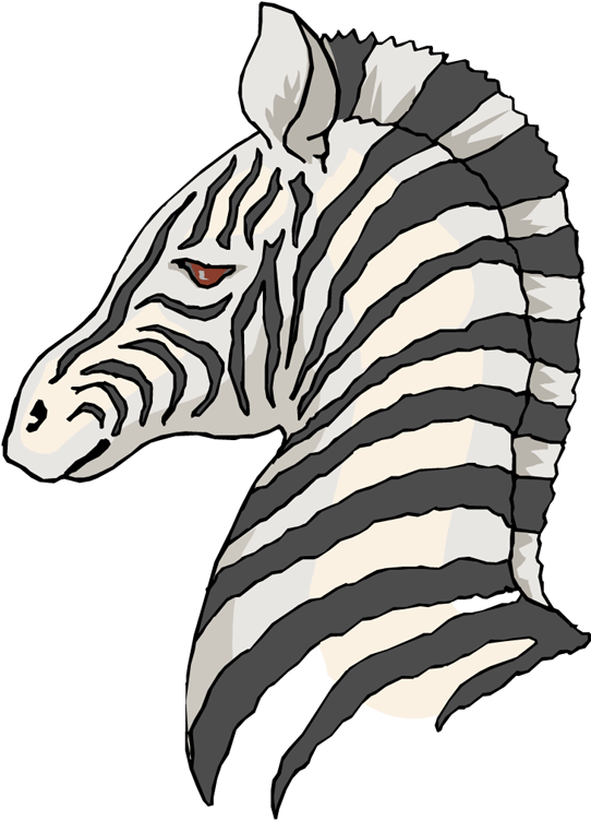 Free Zebra Clipart 4 Clipartbarn - Clip Art (556x750)