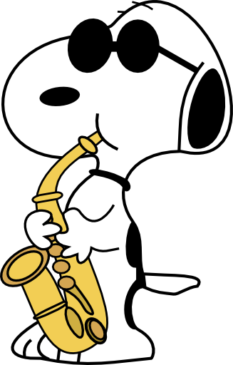 Snoopy - Snoopy Saxophone (327x512)