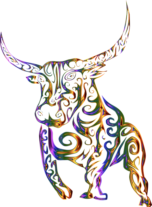 Tribal, Bull, Cow, Abstract, Line Art - T Shirt Design Png Tribes (528x720)