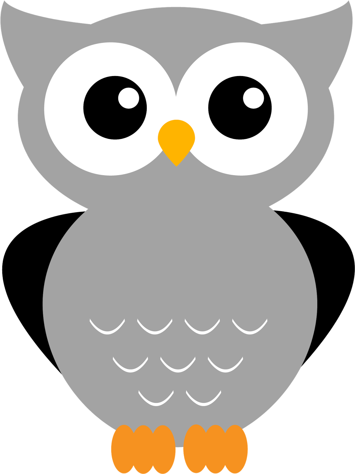 12 More Adorable Owl Printables - Grey Owl Clip Art (1203x1600)