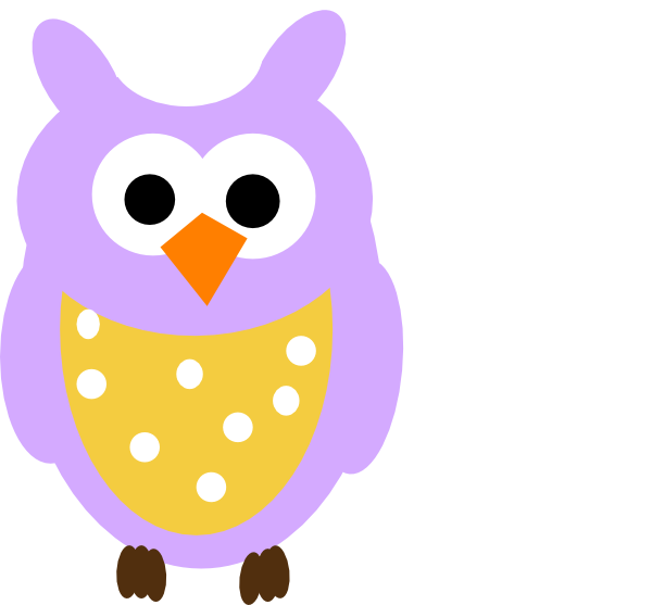 Purple - Owl - Clipart - Clip Art (600x557)