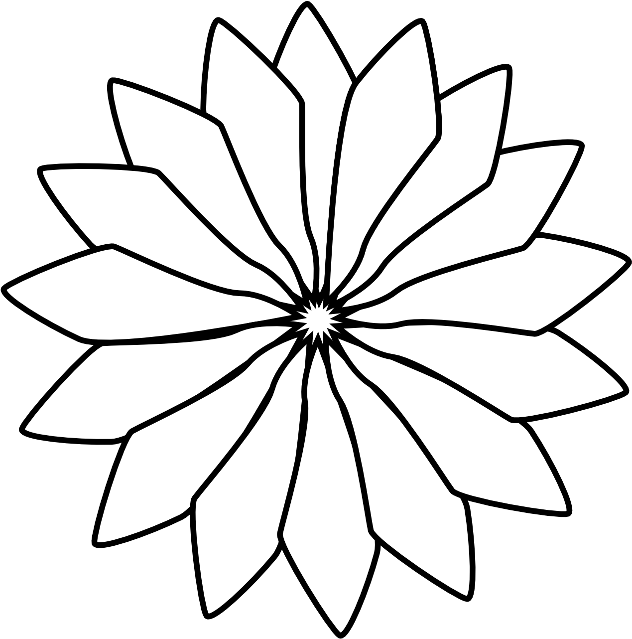 Red Flower Black White Line Art Flower Valentine 555px - Uv Degradation Of Polymers (1331x1331)