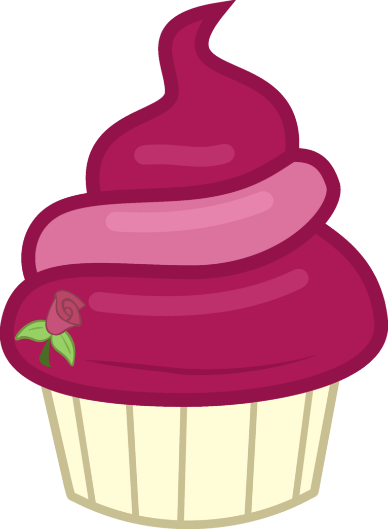 Rose Cupcake With Cutie Mark By Magicdog93 - Mlp Cupcakes Vector (766x1043)