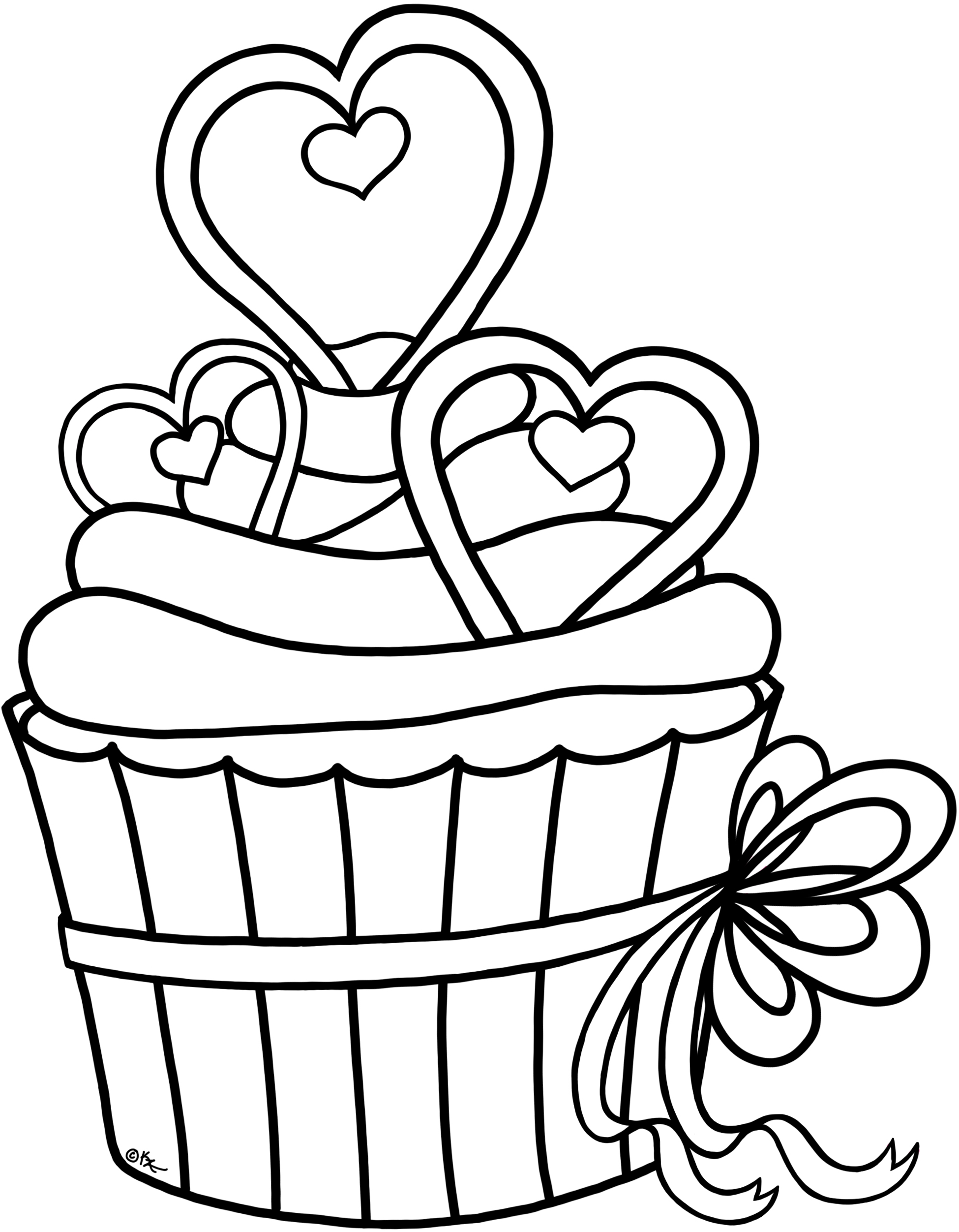 Cupcake - Cute Cupcake Drawing Outline (2077x2614)
