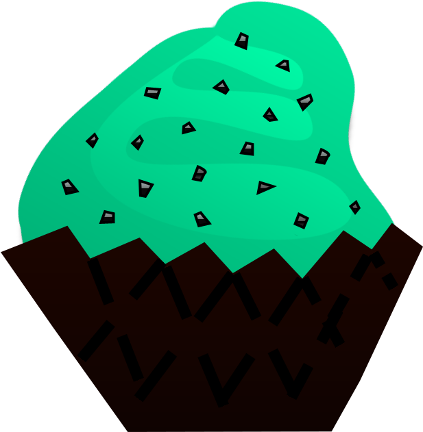 Cupcake Clipart Mint Green - Mint Chocolate Chip Ice Cream Clip Art (698x682)