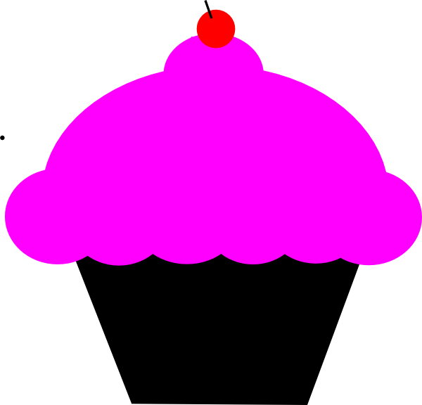 Cupcake Clipart Pink Cupcake - Clip Art (600x576)