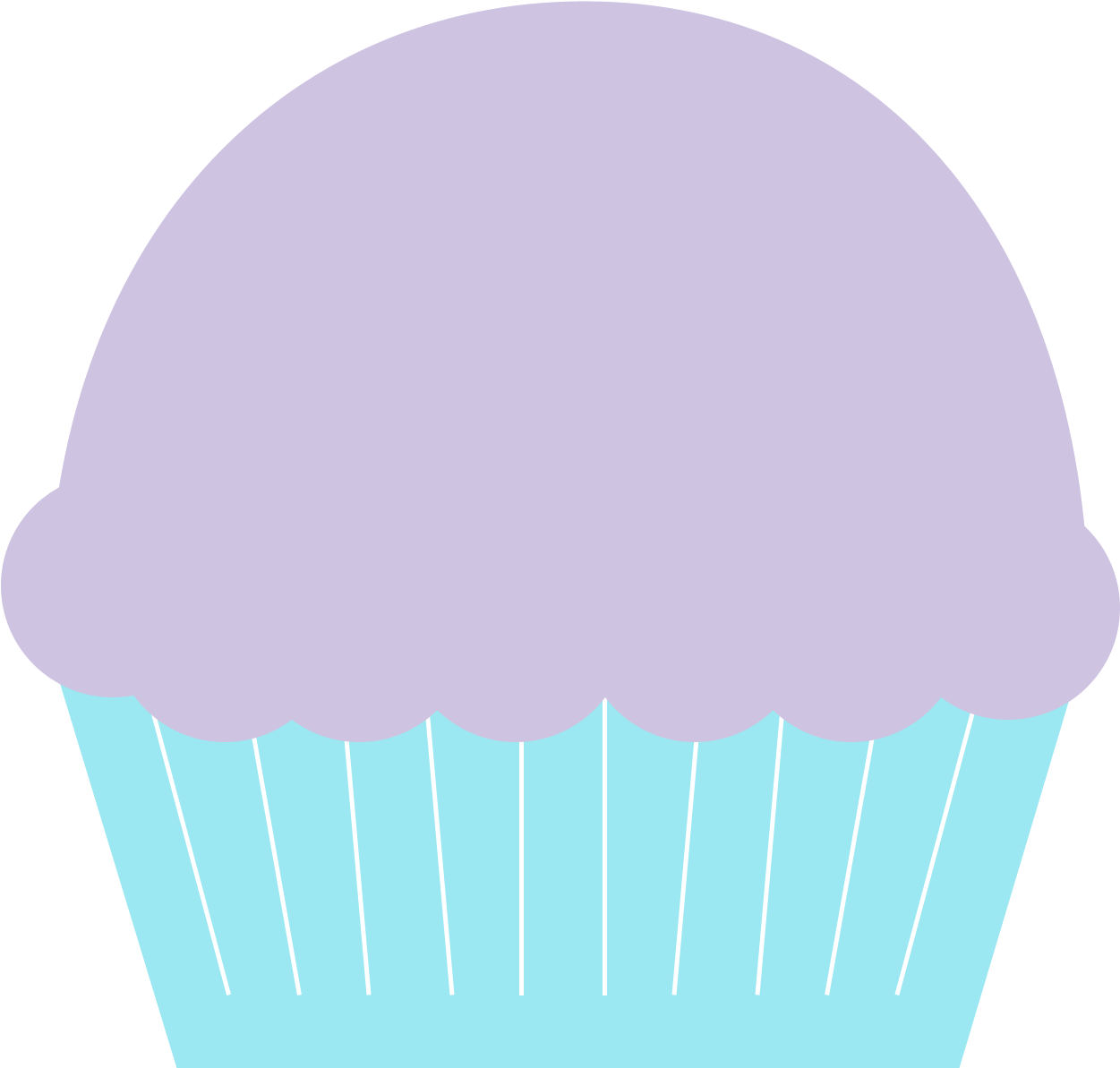 Blue And Purple Cupcake Clipart - Blue And Purple Cupcake Clipart (1322x1236)