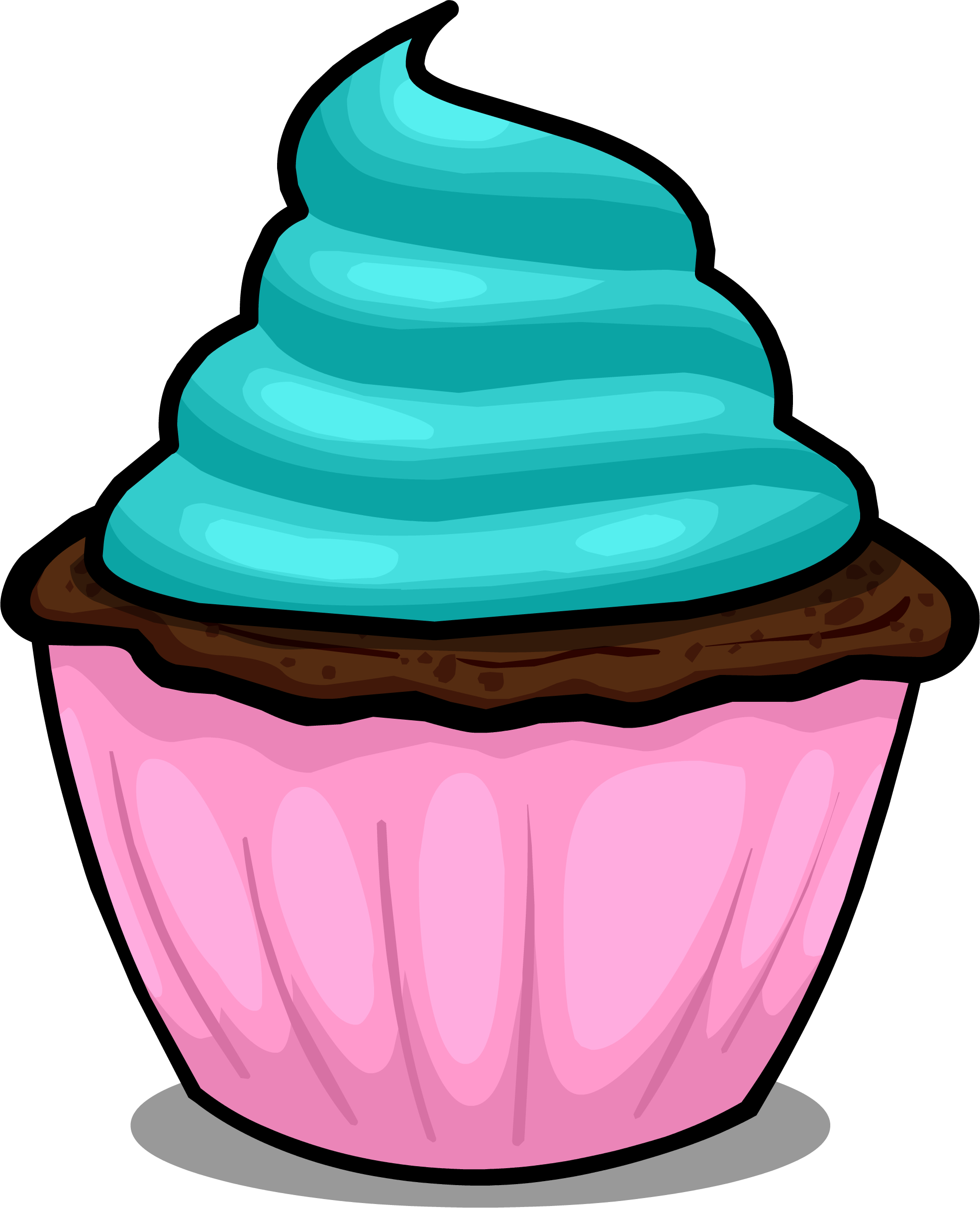 Cupcake Clipart Penguin - Club Penguin Cupcake (1970x2427)