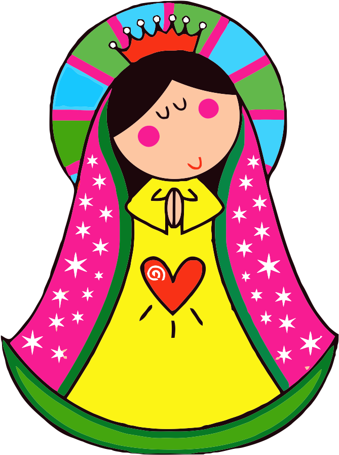 Si La Quieres Aun En Mayor Tamaño Escribeme, Besos - Virgen De Guadalupe Animada (768x998)