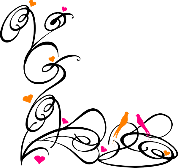 Decorative Swirl Birds Clip Art At Clkercom Vector - Page Borders In Word (600x566)