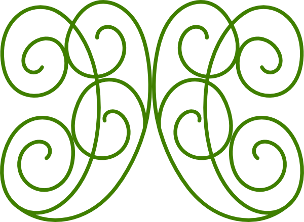 Swirl Green Clip Art At - Green Swirls Clipart (600x439)