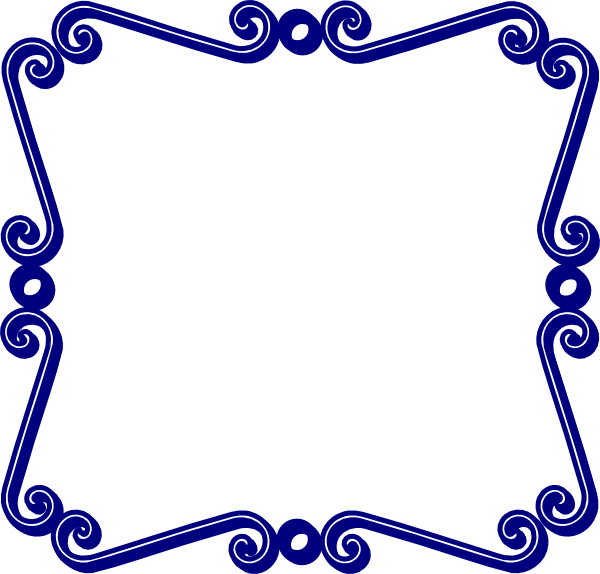 Blue Swirl Border Clip Art - Bani Guru Ravidass Ji Ki (600x574)