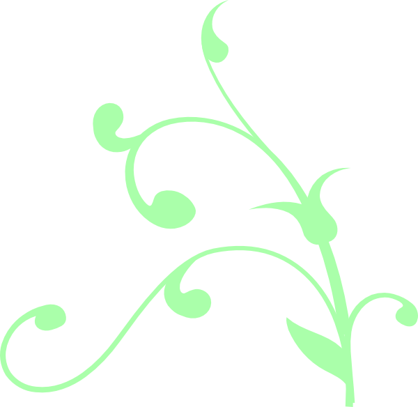 Mint Green Swirl Clip Art At Clker - Tree Branch Clip Art (600x584)
