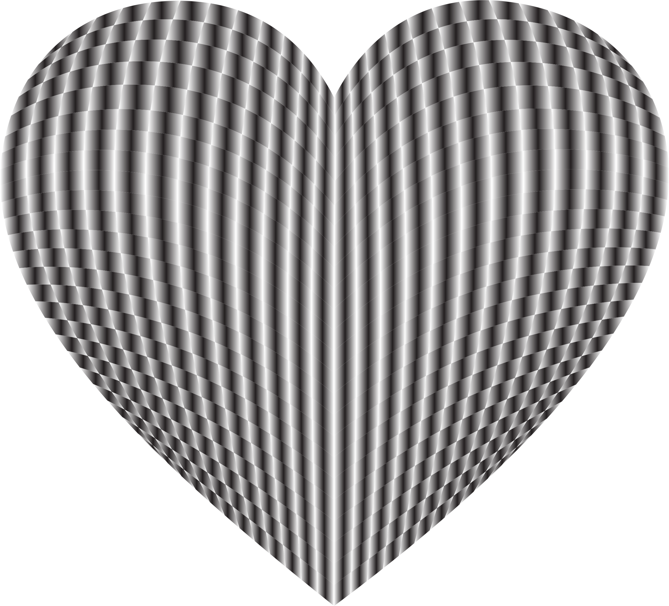 3d Prismatic Grid Heart 4 - Heart (2320x2104)