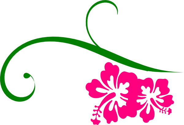 Pink - Swirls - Clipart - Pink And Green Swirls (600x407)