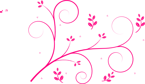Hot Pink Swirls Clip Art At Clker - Pink Swirl Clip Art (600x347)