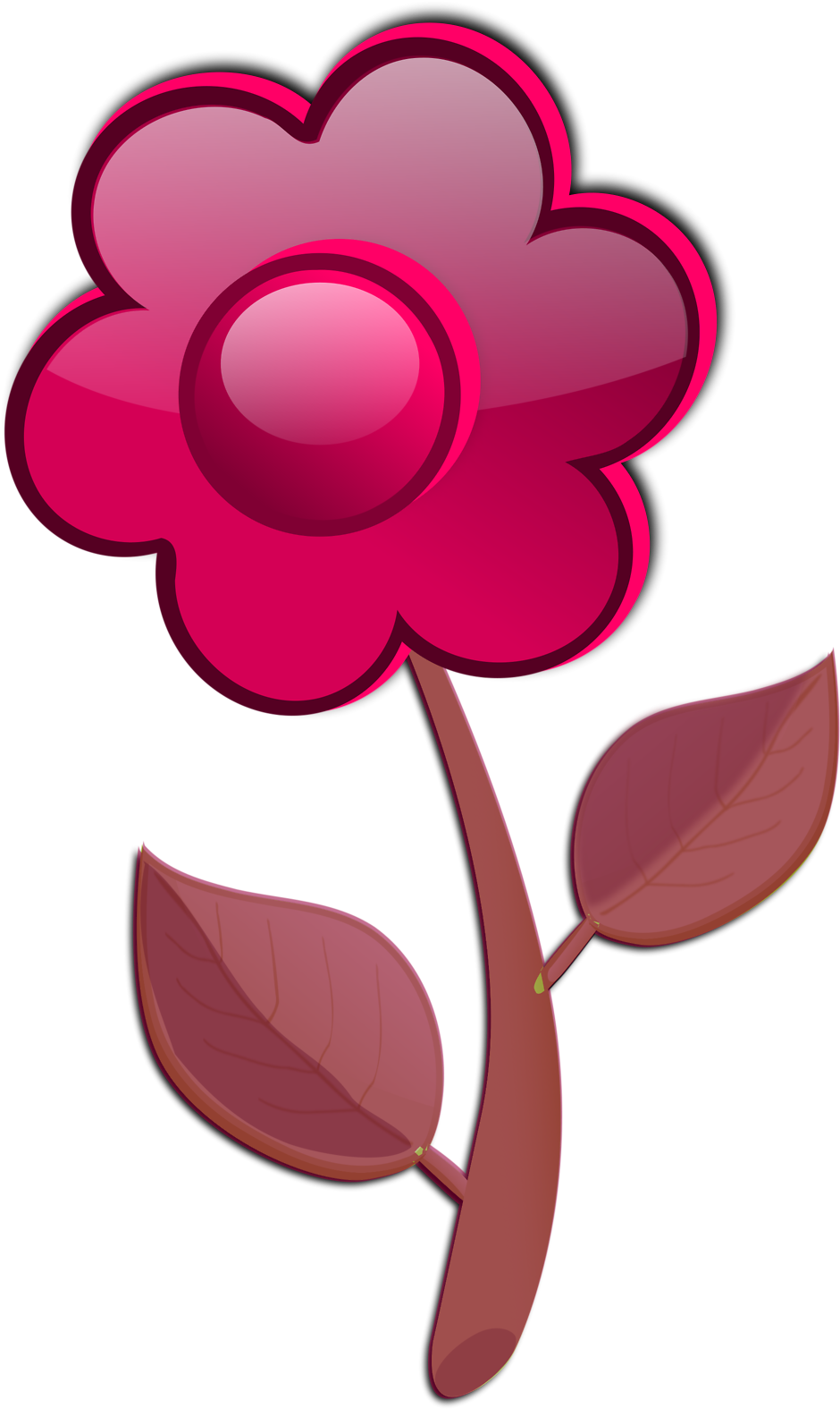 Free Flower A2 - Cartoon Pink Flower (958x1612)