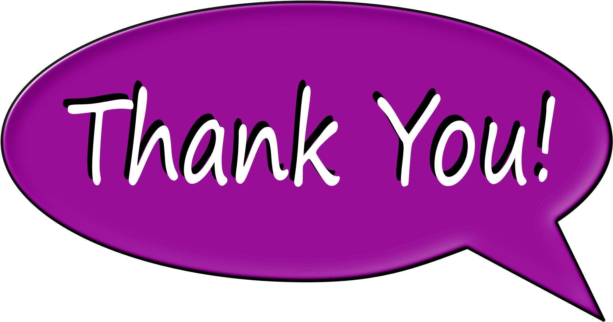 Thank You Bubble - Thank You Speech Bubble Clipart (2400x1258)