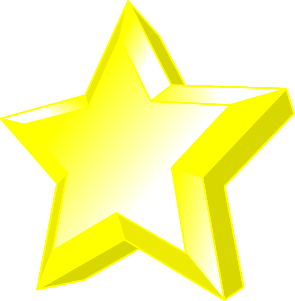 3d Star Clip Art At Clker - Clip Art 3d Star (588x600)