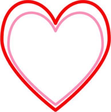 Texas - Heart - Clipart - Pink And Red Heart (387x391)