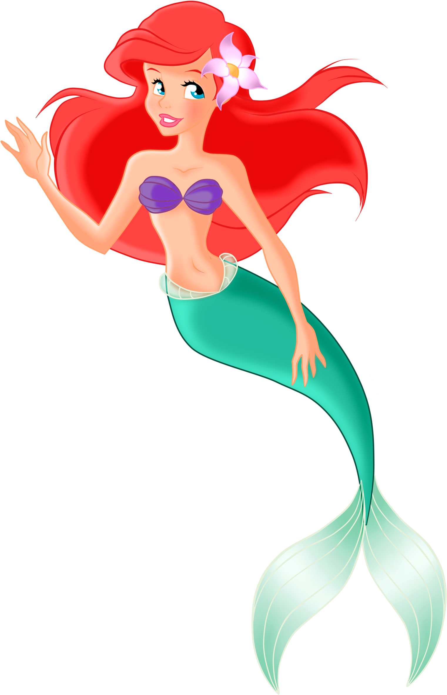 Little Mermaid Clip Art - Little Mermaid Clipart Transparent (1600x2419)
